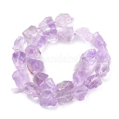 Grobe rohe natürliche Amethyst Perlen Stränge&nbsp;G-C069-01