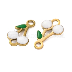Ionenplattierung (IP) 304 Edelstahl Emaille Obst Anschluss Charms&nbsp;STAS-P373-01G