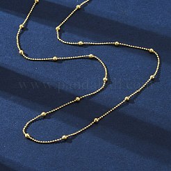 Collane con catene a sfere in ottone per donna&nbsp;NJEW-D302-66G