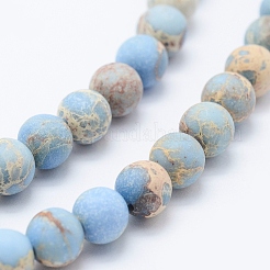 Fili di perle di diaspro imperiale naturale&nbsp;G-K232-8mm-01