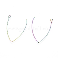 Ganci per orecchini in acciaio inossidabile con placcatura ionica (ip)&nbsp;STAS-L211-11-M