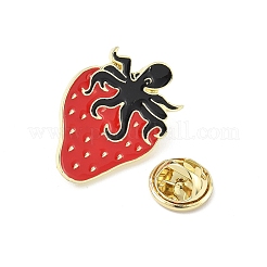 Erdbeere mit Oktopus Emaille Pins&nbsp;JEWB-C045-01A-G
