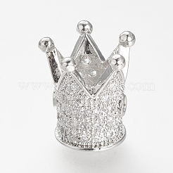 Perline zirconi micro pave  in ottone&nbsp;ZIRC-S053-YS009-3