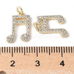 Pendenti in zirconi cubici trasparenti in micro pavè di ottone&nbsp;KK-H449-85C-G-RS