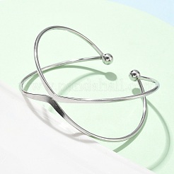 Bracciali a polsino in acciaio inossidabile 304&nbsp;BJEW-L682-033P