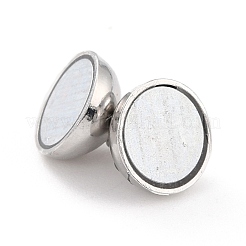 Cierres magnéticos de plata de ley chapados en rodio antideslustre. 925 unidad.&nbsp;STER-A001-02A-P