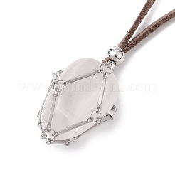 Collana con gabbia porta cristalli&nbsp;NJEW-JN04587-02