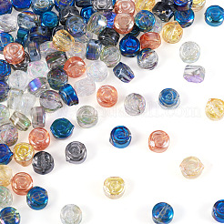 100 Stück 10 Farben galvanisieren transparente Glasperlen&nbsp;EGLA-TA0012-99