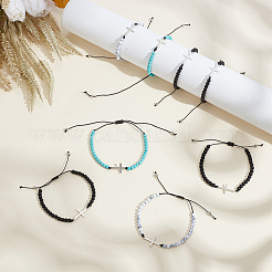 24 bracelet à maillons croisés en acier inoxydable de 4 couleurs&nbsp;BJEW-GO0001-31