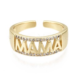Anneaux de manchette en laiton micro pave zircone cubique&nbsp;RJEW-S044-090-NF