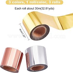 3 rouleau de feuilles de vinyle à transfert thermique de 3 couleurs&nbsp;DIY-FH0003-44