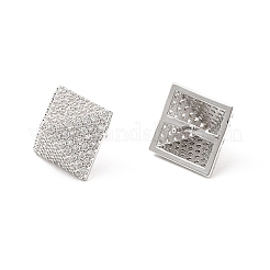 Aretes de pirámide con circonitas cúbicas transparentes&nbsp;EJEW-P213-04P