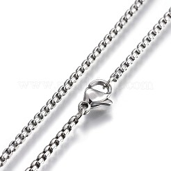 Colliers à chaîne en acier inoxydable 304 anti-ternissement&nbsp;NJEW-O110-05C-P