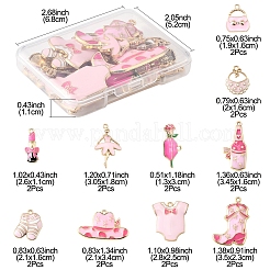 20 pièces 10 styles pendentifs en émail en alliage de placage de rack&nbsp;ENAM-FS0002-74