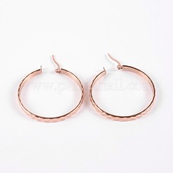 Anello orecchini a cerchio in acciaio inossidabile 304&nbsp;EJEW-P040-52RG