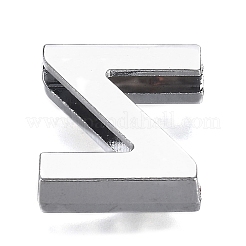 Breloques de glissière de lettre en alliage&nbsp;RB-F034-01Z-P-RS