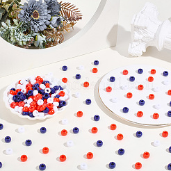 750 pièces de perles en plastique opaques de 3 couleurs&nbsp;KY-PA0001-20