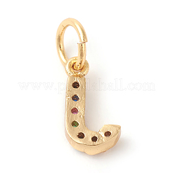 Messing Mikropflaster bunte Zirkonia Charms&nbsp;ZIRC-F092-01-J