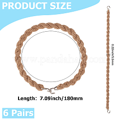 6 Paar elastische Stiefelbänder aus Polyester&nbsp;DIY-CY0002-79B