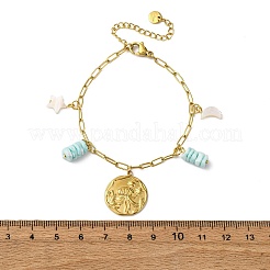 Charm-Armbänder aus Edelstahl 304 mit Ankerkette&nbsp;BJEW-L708-02G