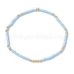 2 juego de pulseras elásticas con cuentas de vidrio para mujer&nbsp;BJEW-MZ00296-02