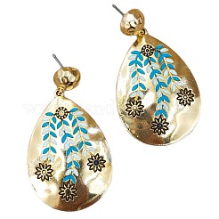 Pendientes colgantes de aleación de esmalte para mujer.&nbsp;WGE16F6-01