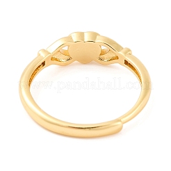 Mano con cuore anelli regolabili in agata corniola naturale&nbsp;RJEW-Q817-06G-02