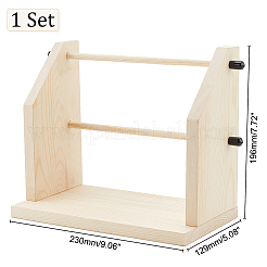 2 Garnrollenhalter aus massivem Holz&nbsp;AJEW-WH0323-60