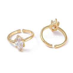Micro allanar anillos de latón manguito de óxido de circonio cúbico&nbsp;RJEW-M138-15G-A