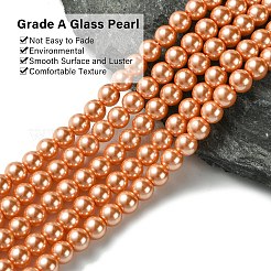 Hebras de perlas de vidrio teñidas ecológicas&nbsp;HY-A008-6mm-RB113