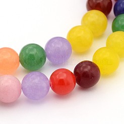 Natürliche weiße Jade perlen Stränge&nbsp;JB8mm