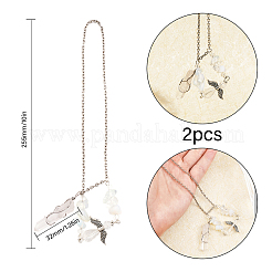 Decorazioni pendenti con proiettili di cristallo naturale&nbsp;HJEW-CA0001-58