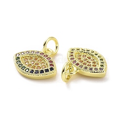 Charms in zirconi colorati con micro pavé di ottone&nbsp;KK-E068-VF081