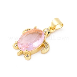Pendentifs avec zircon cubiques à micro-pavés en laiton&nbsp;KK-S510-25G