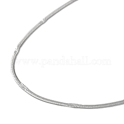 Collane a catena piatta a serpente in acciaio inossidabile 304 anti-ossidazione per le donne&nbsp;LS-NJEW-D058-03P