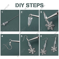 DIY-Sets zur Herstellung weihnachtlicher Schneeflocken-Ohrhänger&nbsp;DIY-SC0019-34
