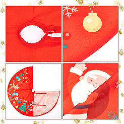 Jupe de sapin de noël en polyester&nbsp;DIY-WH0321-40B
