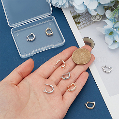 8 Stück 2 Farben Rack Plating Messing Micro Pave klare Zirkonia Faltverschlüsse&nbsp;FIND-PH0020-88