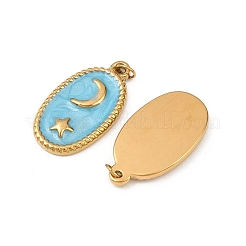 Pendentifs en acier inoxydable 304 émaillés&nbsp;STAS-G364-17G-01