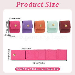 5 Stück Ringorganizer-Rollen aus PU-Leder in 5 Farben&nbsp;ABAG-CL0001-68