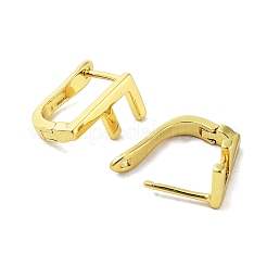 Boucles d'oreilles lettre en laiton pour femme&nbsp;EJEW-A038-01F-G