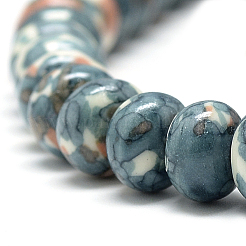 Synthetik Meer weißer Jade Perlen Stränge&nbsp;X-G-S257-5x10mm-13