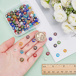120 Stück handgemachte Millefiori Glasperlen&nbsp;LAMP-ME0001-11
