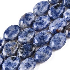 Natürliche blaue Fleck Jaspis Perlen Stränge&nbsp;G-M206-40