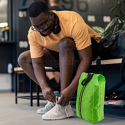6 Stück 3 Farben Rechteck Oxford-Gewebe & Nylon wasserdichte Schuhaufbewahrungstaschen mit Reißverschluss&nbsp;ABAG-WR0001-07