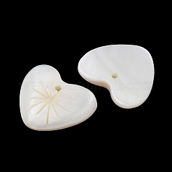 Pendentifs sculptés en coquille d'eau douce naturelle&nbsp;SHEL-K006-70A