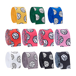11 Farben Polyester-Ripsband mit Volleyballmuster&nbsp;AJEW-PH0005-85