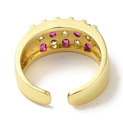 Bagues de manchette en laiton micro pavé de zircone cubique&nbsp;RJEW-H228-13G-01