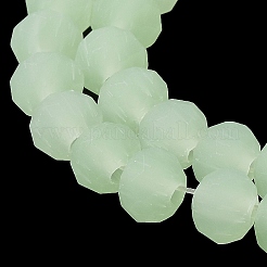 Brins de perles de verre de couleur unie imitation jade&nbsp;EGLA-A034-J6mm-MD01