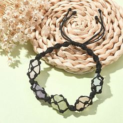 Braccialetti di perline intrecciate di cristallo di quarzo naturale tinto&nbsp;BJEW-TA00346-01